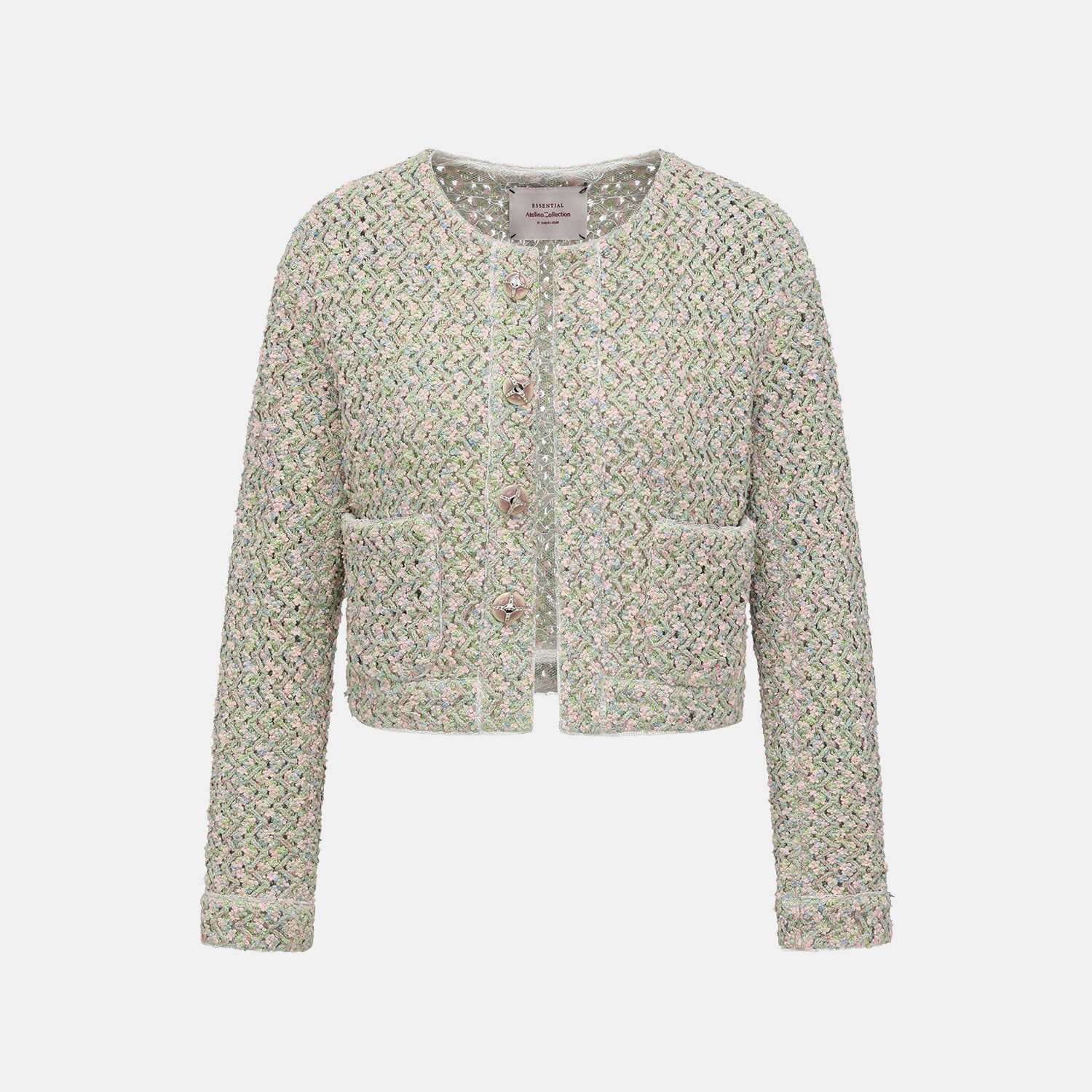 “Sloane Ave." 法國高級訂製蕾絲勾織花呢外套—Dewdrop Bloom莫內睡蓮・晨露