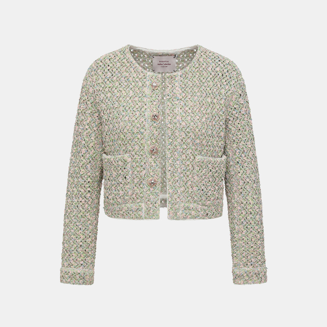 “Sloane Ave." 法國高級訂製蕾絲勾織花呢外套—Dewdrop Bloom莫內睡蓮・晨露