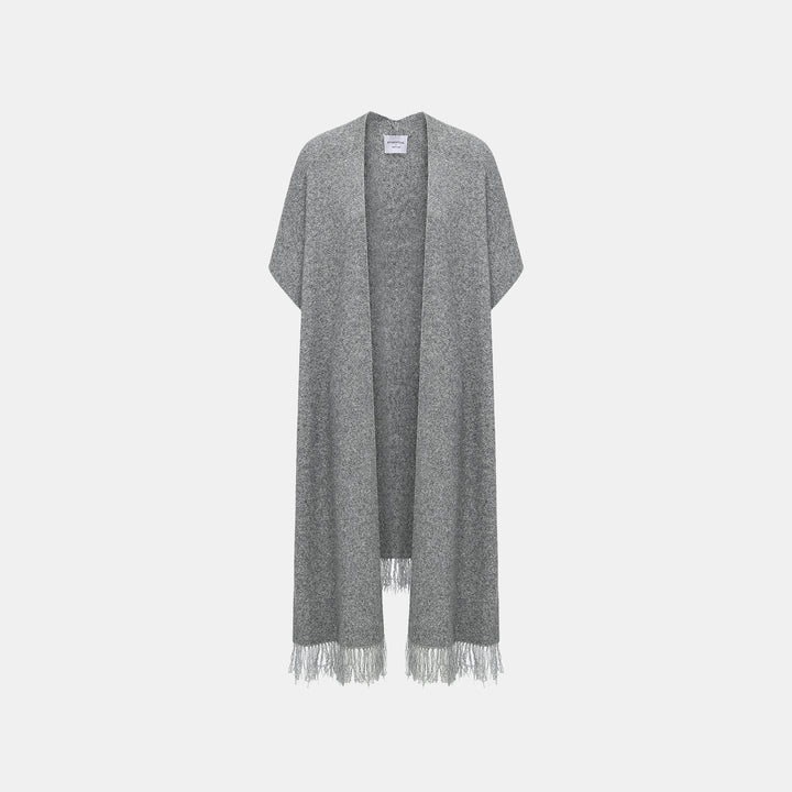 “Autumn Diary” Cashmere雲絨針織流蘇披肩—Mist Nocturne霧城小夜