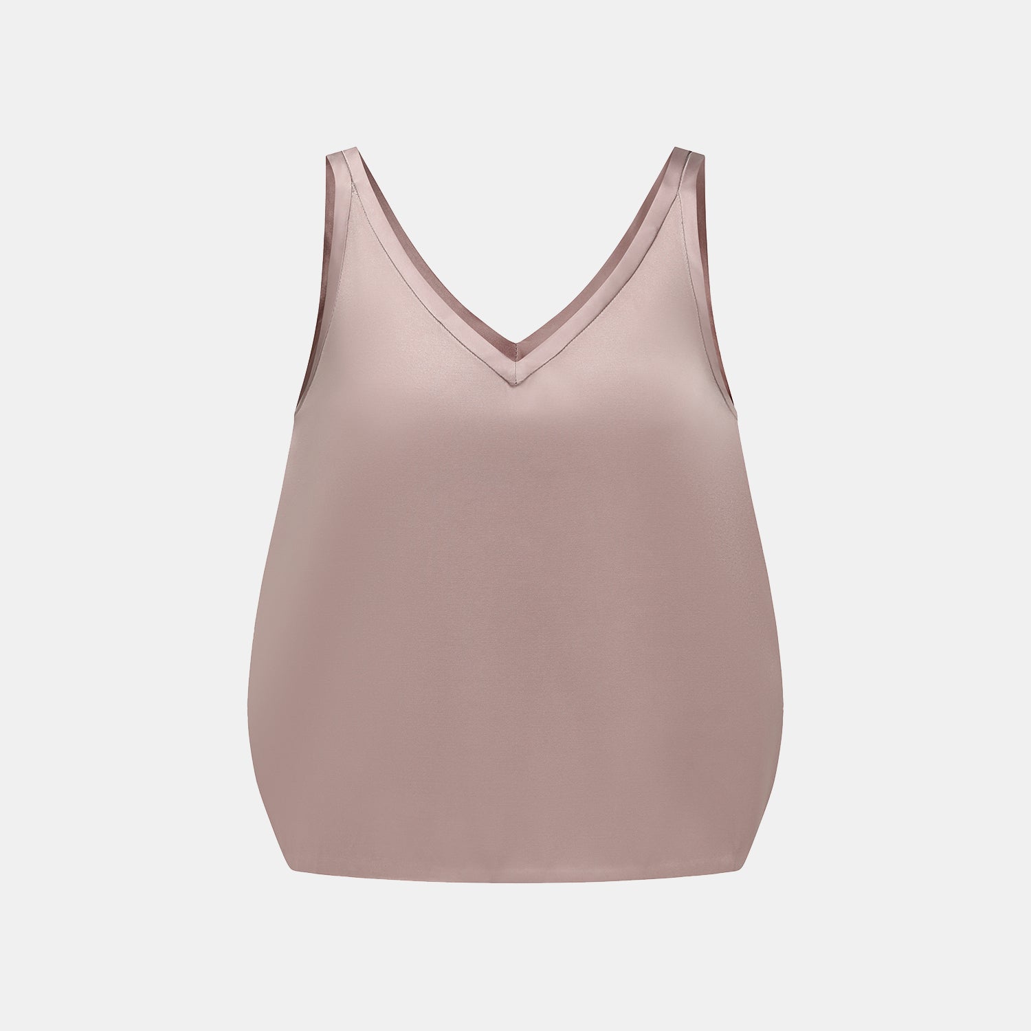 "Weekend at Monaco." 重磅緞面拼接工藝背心 — Taupe