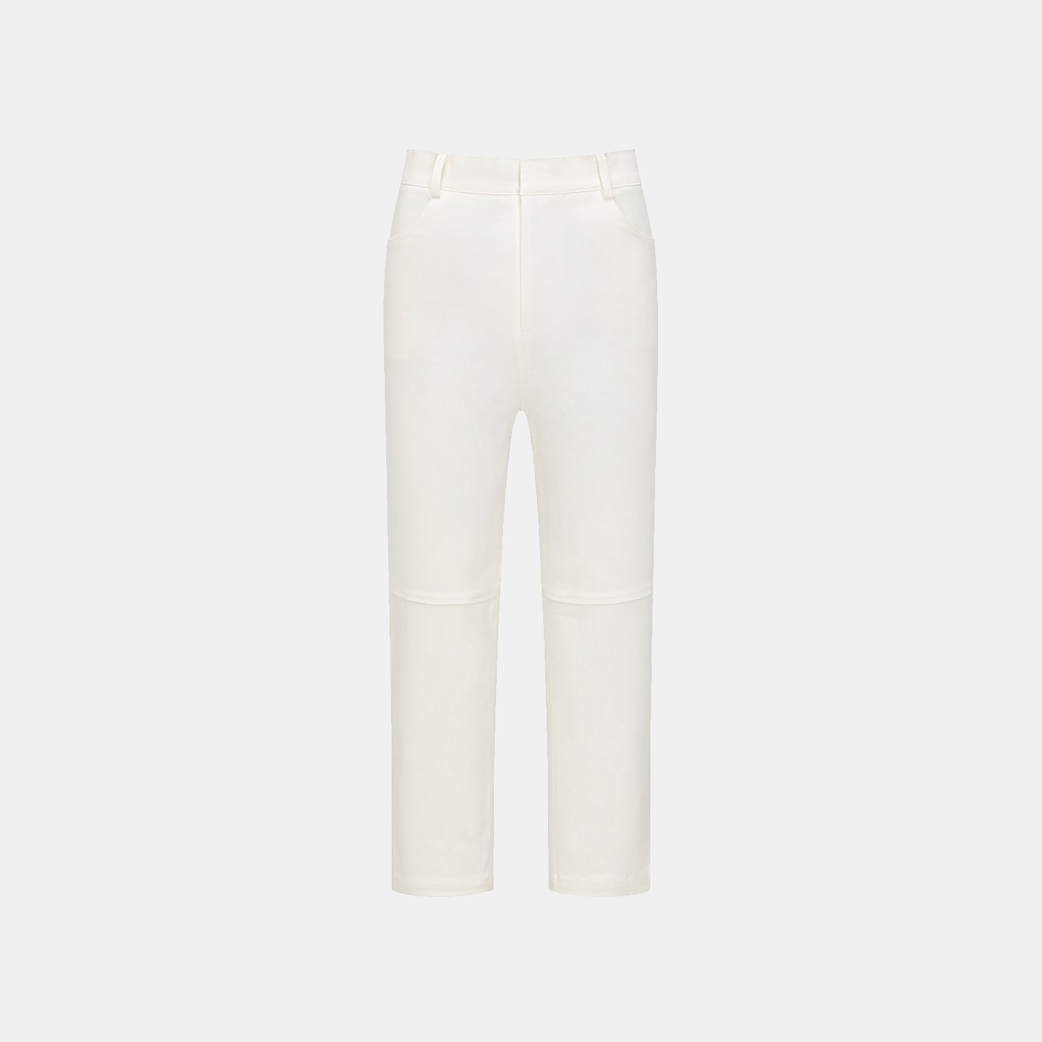 “Easy-go Chic” Premium 頂級高彈力棉牛仔九分褲—白