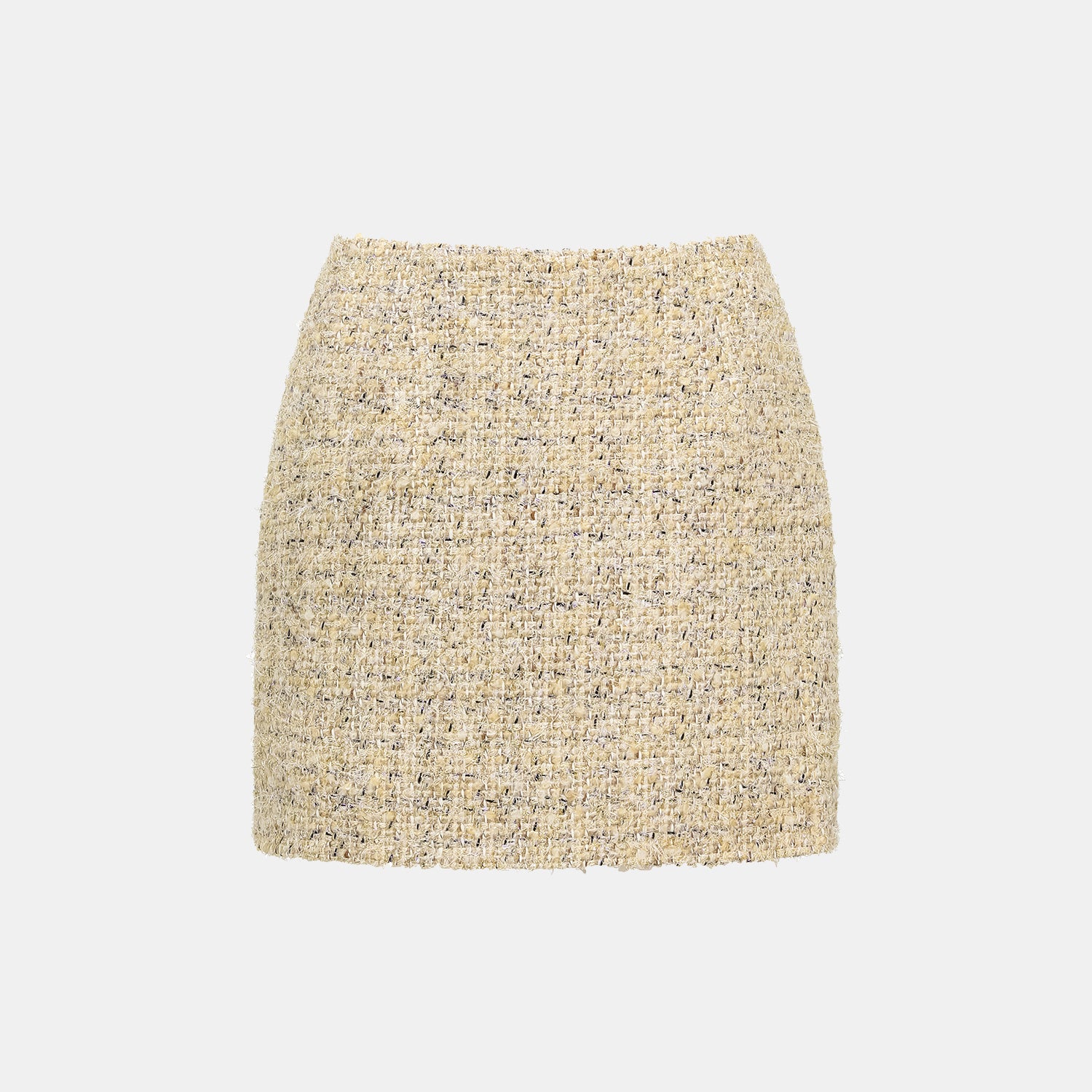 "Winter Versailles" Tweed Skirt - Purple/Gold 