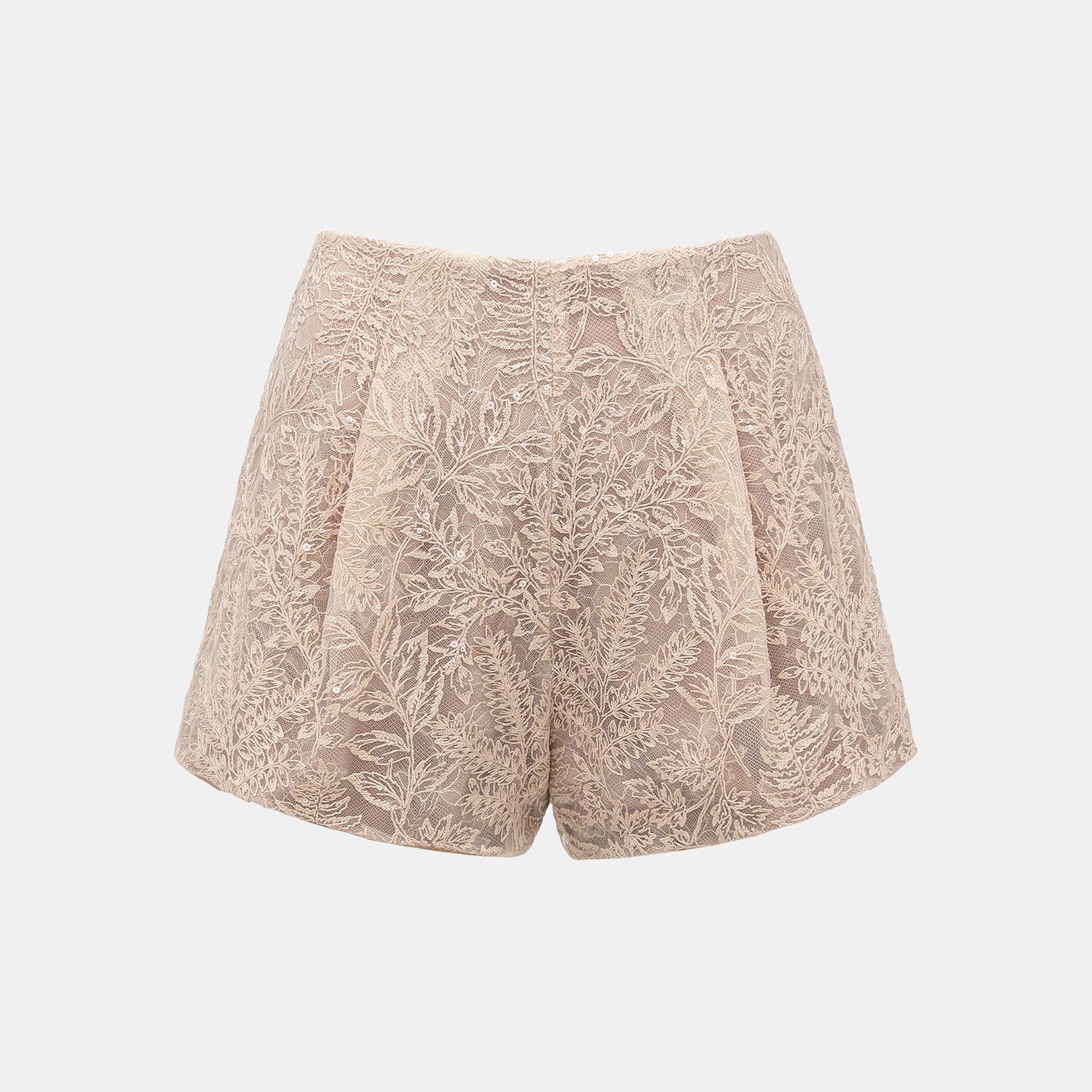 "Imperial Garden Teatime" 奢華珠繡輕國風蕾絲短褲
