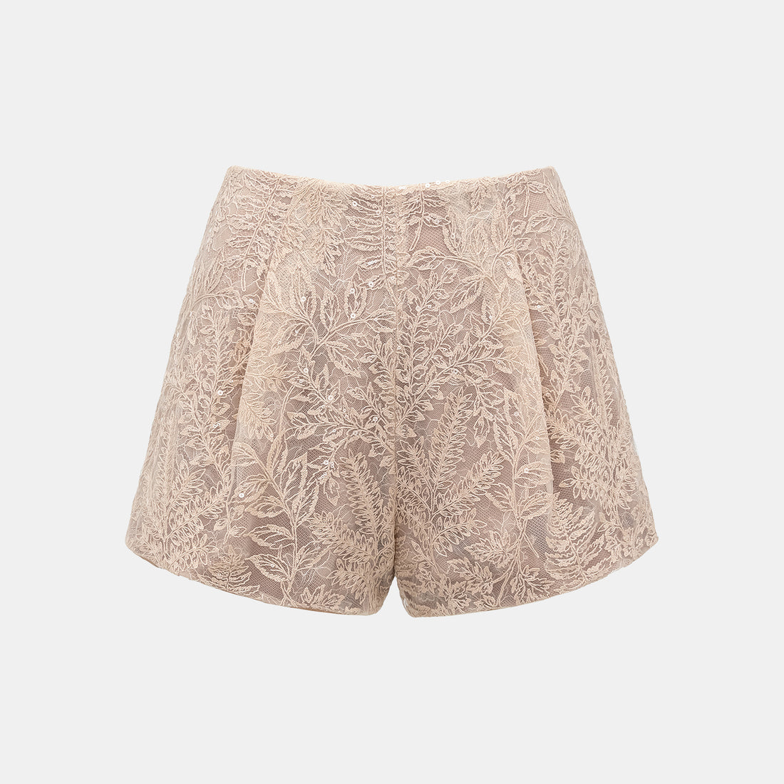 "Imperial Garden Teatime" 奢華珠繡輕國風蕾絲短褲