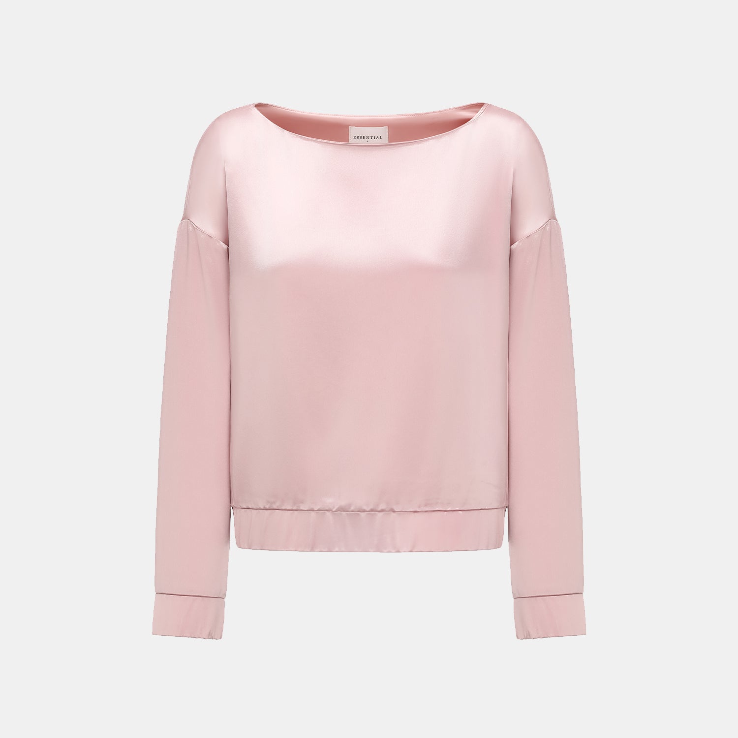 “Easy Go Chic.” 緞面醋酸休閒套裝—粉