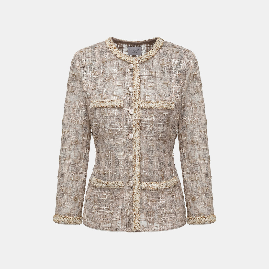 “Brunch at Ritz.” 奢華蕾絲畫藝珠繡外套—The Gilded Kiss克林姆之吻