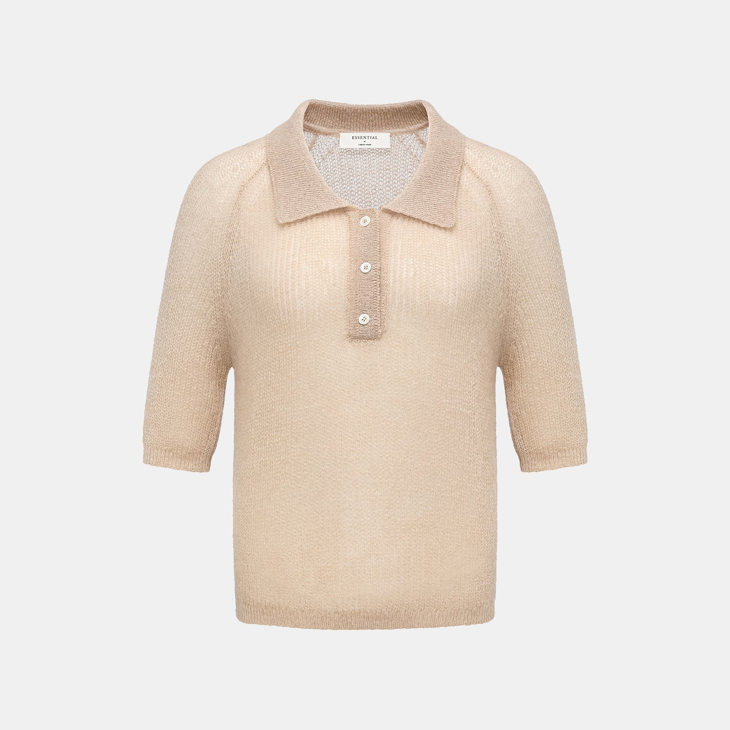 Autumn Diary Superfine Knit 3/4 Sleeve Top — Light Camel 