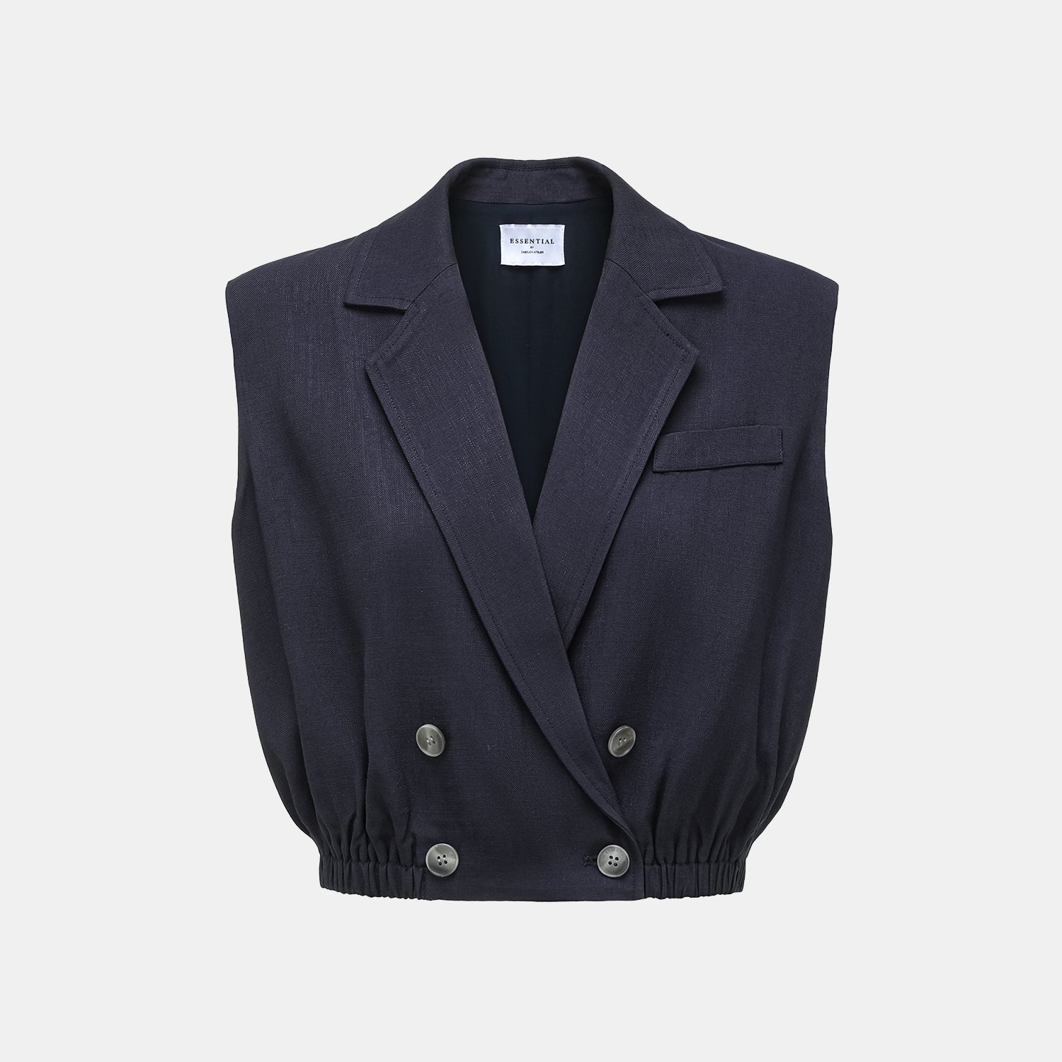 "Weekend at Monaco." 特殊絲竹肌理工藝醋酸背心—Ink