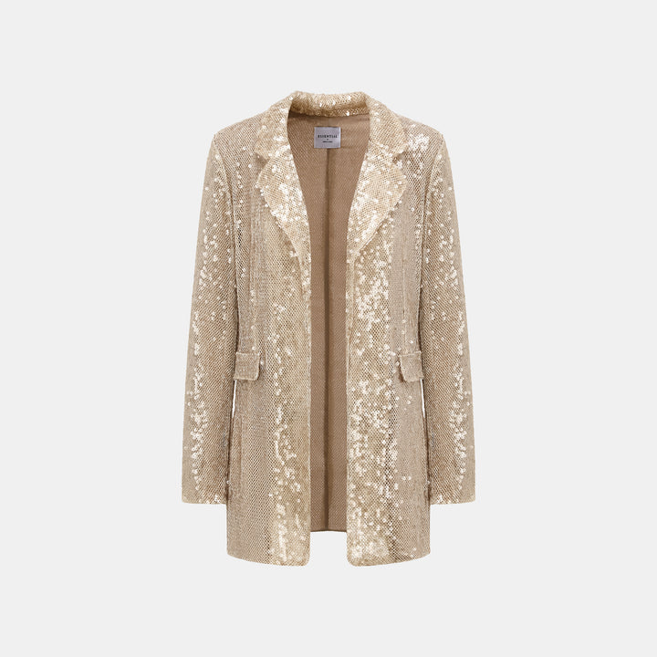 “Daytime Party.” Sparkling Knit Blazer 