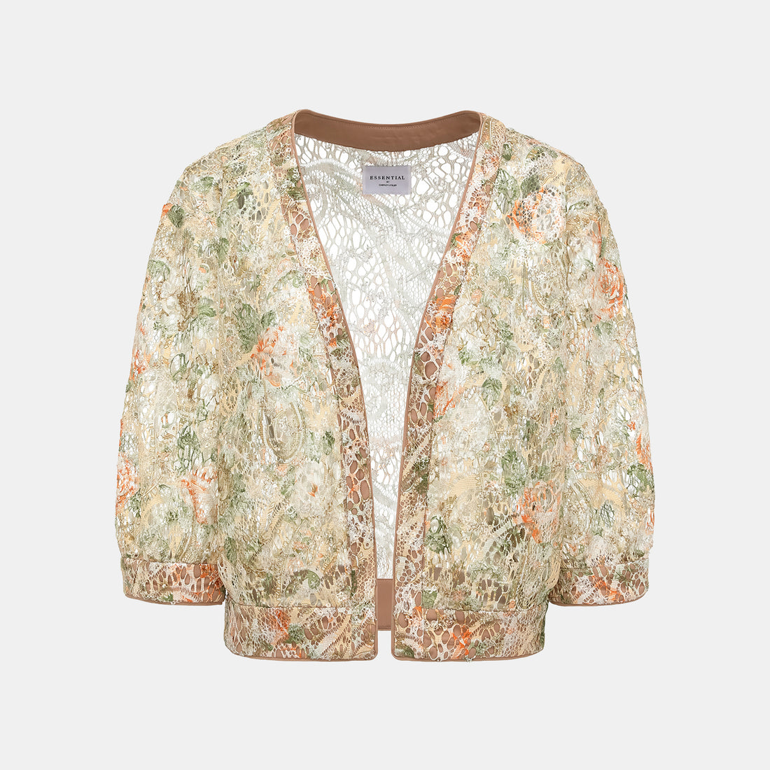 "Imperial Garden Teatime" Italian luxury embroidered lace cardigan - Teatime