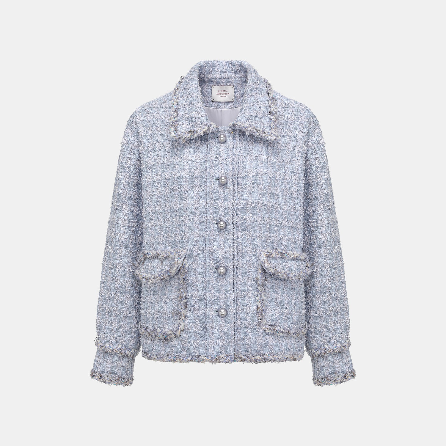 “Tokyo’Hours” 西班牙千鳥紋簇絨工藝Oversized花呢外套—Violet Hour紫韻漫境