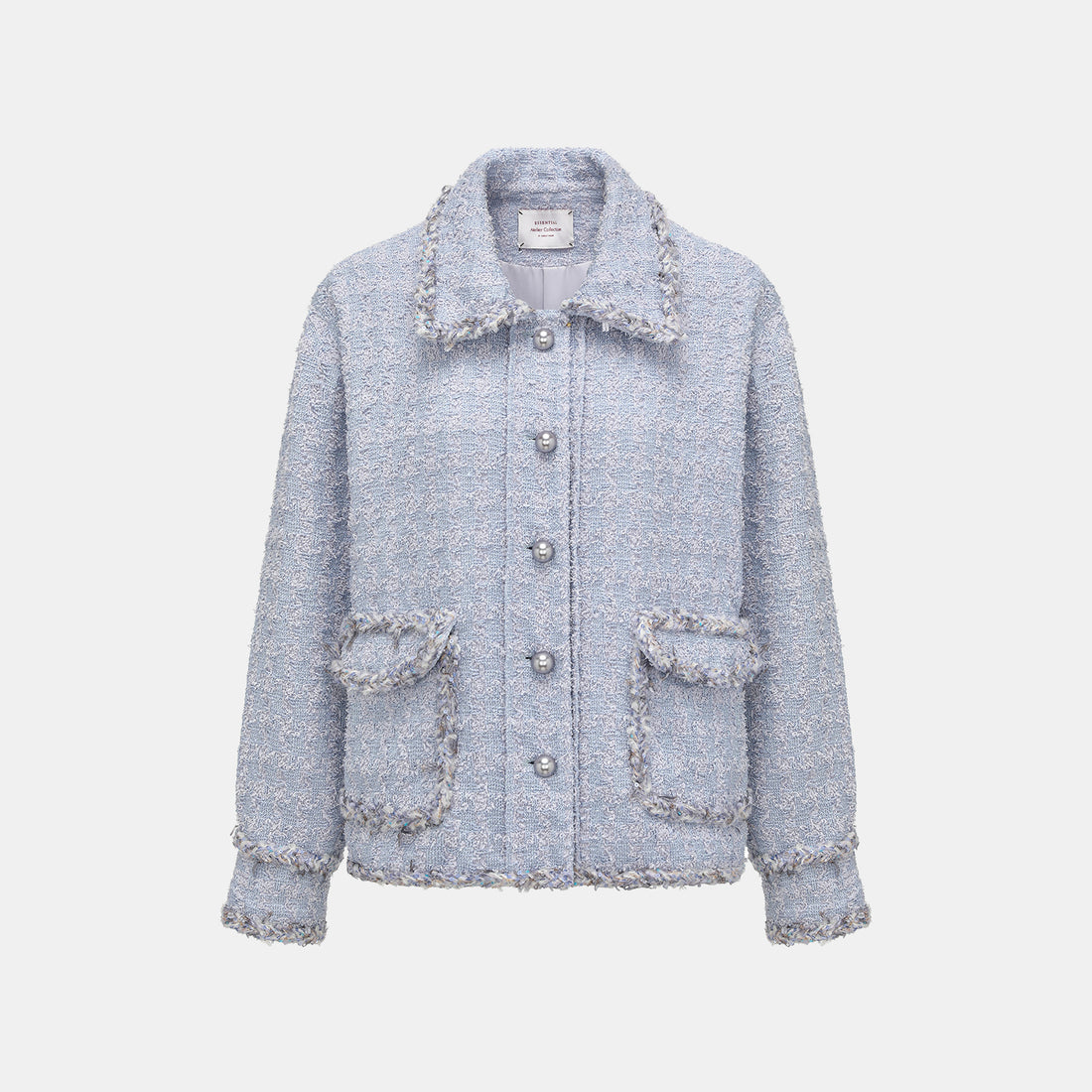 “Tokyo’Hours” 西班牙千鳥紋簇絨工藝Oversized花呢外套—Violet Hour紫韻漫境