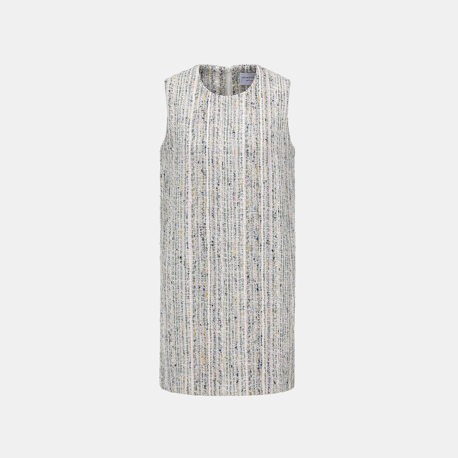 “Chelsea tea time.” 線韻肌理條織花呢背心洋裝—Sherry de Rosée香露雪莉