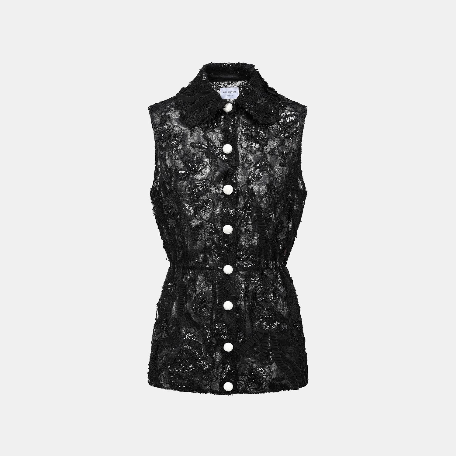 "Weekend at Monaco."奢華畫藝珠繡蕾絲狩獵背心-Nuit Parfumée 暗香