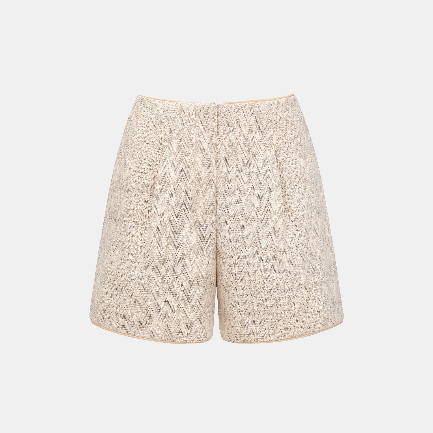 “Summer Diary”義大利Chevron山形金縷織紋針織短褲—Isle Breeze沙嶼暖風