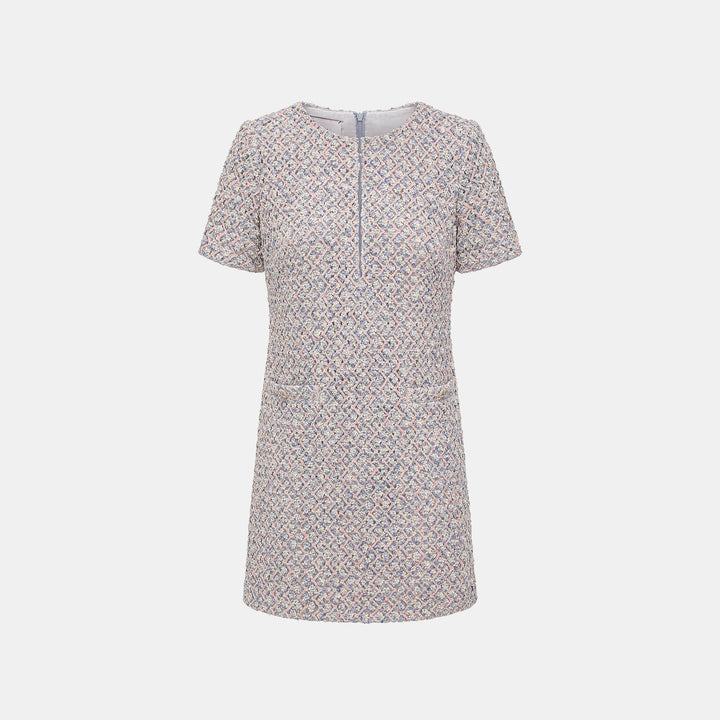 “Sloane Ave."法國高級訂製蕾絲勾織花呢洋裝 —Dreaming Pond莫內睡蓮・夢池