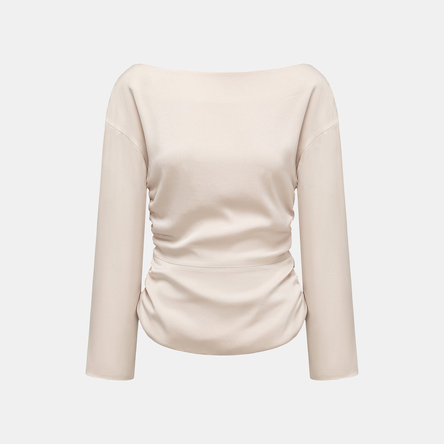 "Mayfair Datenight." Crystal scales acetate Hepburn collar top - nude 
