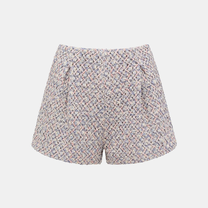 “Sloane Ave."法國高級訂製蕾絲勾織花呢短褲 —Dreaming Pond莫內睡蓮・夢池