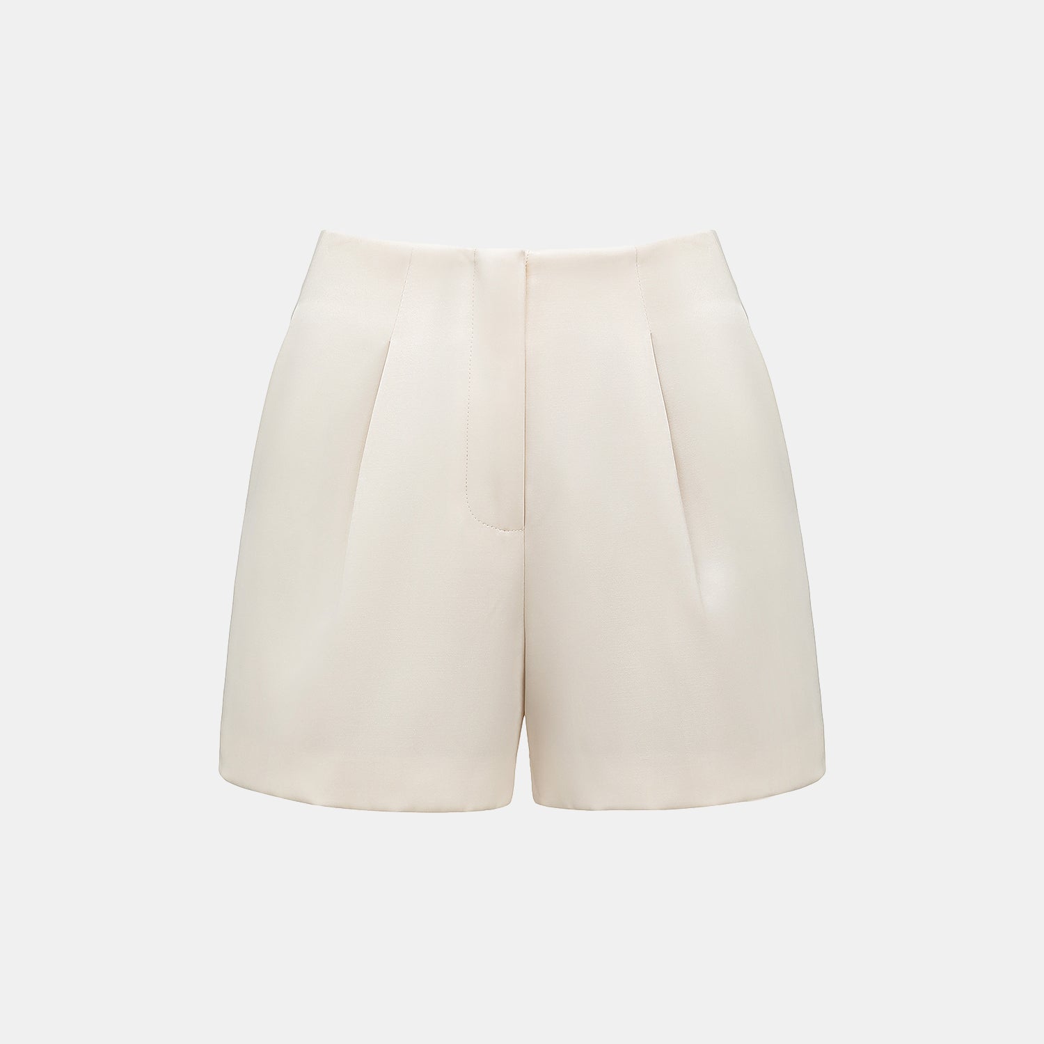 "Weekend at Monaco." 重磅緞面短褲 — Ivory