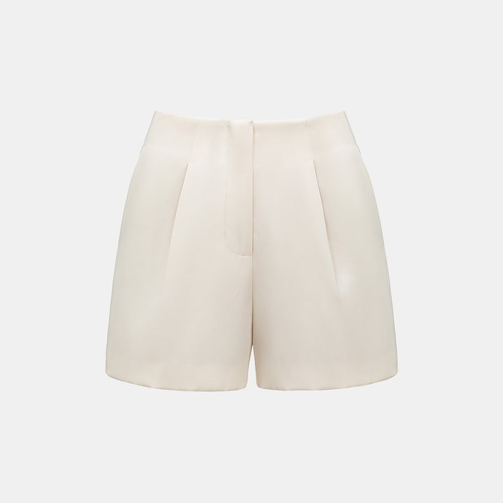 "Weekend at Monaco." 重磅緞面短褲 — Ivory