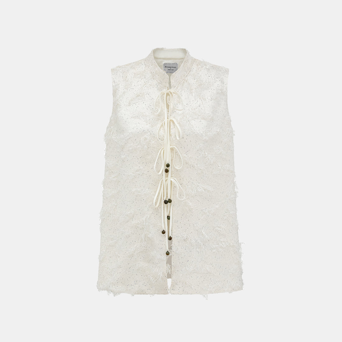 "Imperial Garden Teatime." Italian feather embroidery tassel craft light Chinese style vest - Yunyu 