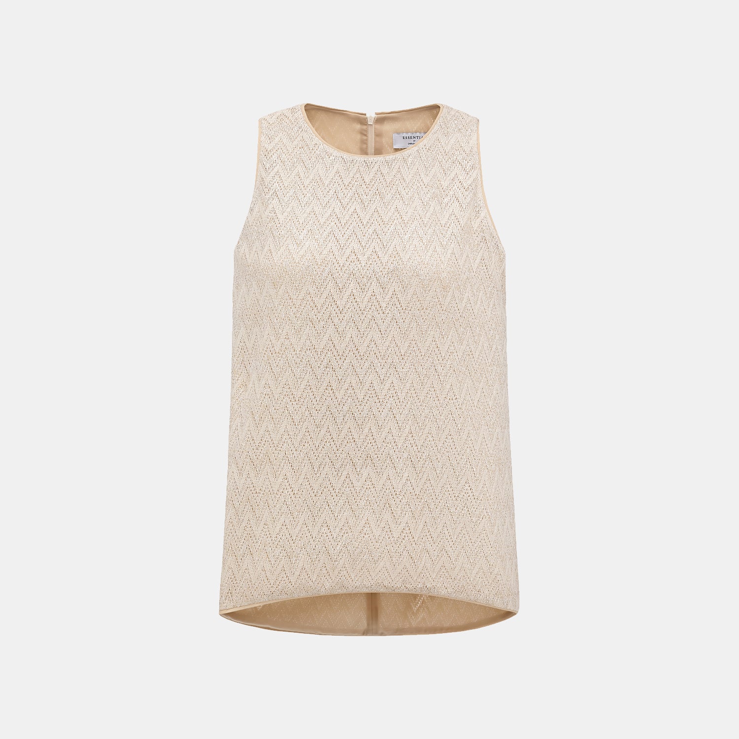 “Summer Diary”義大利Chevron山形金縷織紋針織背心—Isle Breeze沙嶼暖風