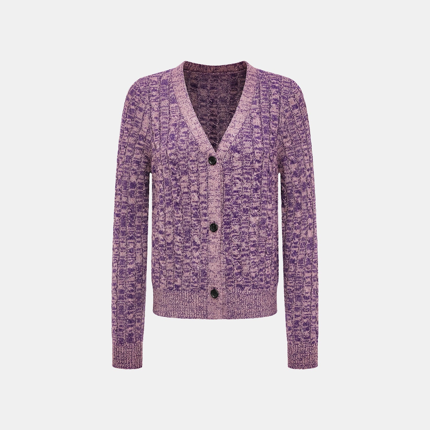 “Winter diary.” 100% Cashmere 亮片麻花編織針織開衫—Charm