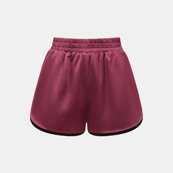 "Easy-go Chic" Heavy Acetate Lounge Shorts - Velvet Purple 