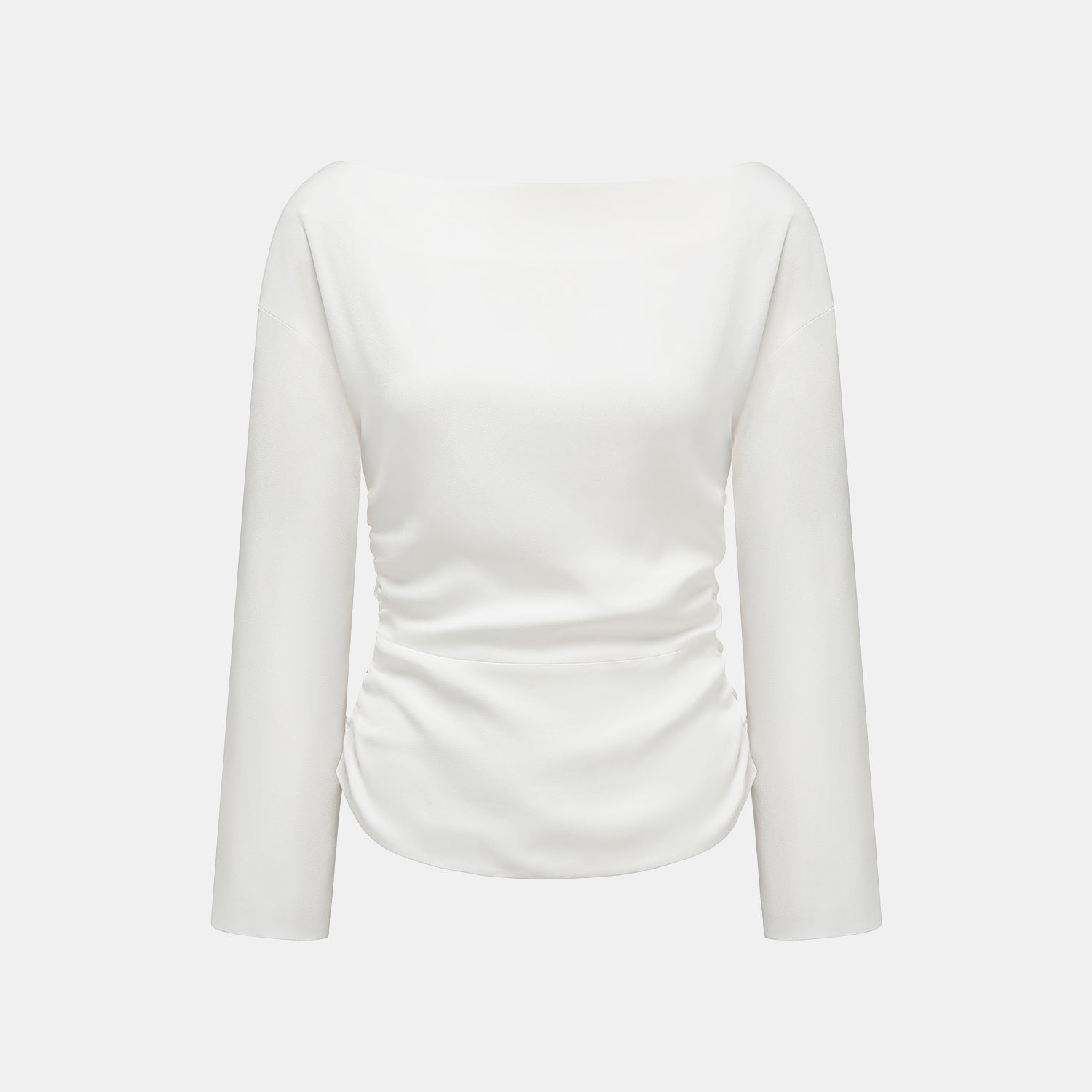 "Mayfair Datenight." Crystal scale acetate Hepburn collar top - white 