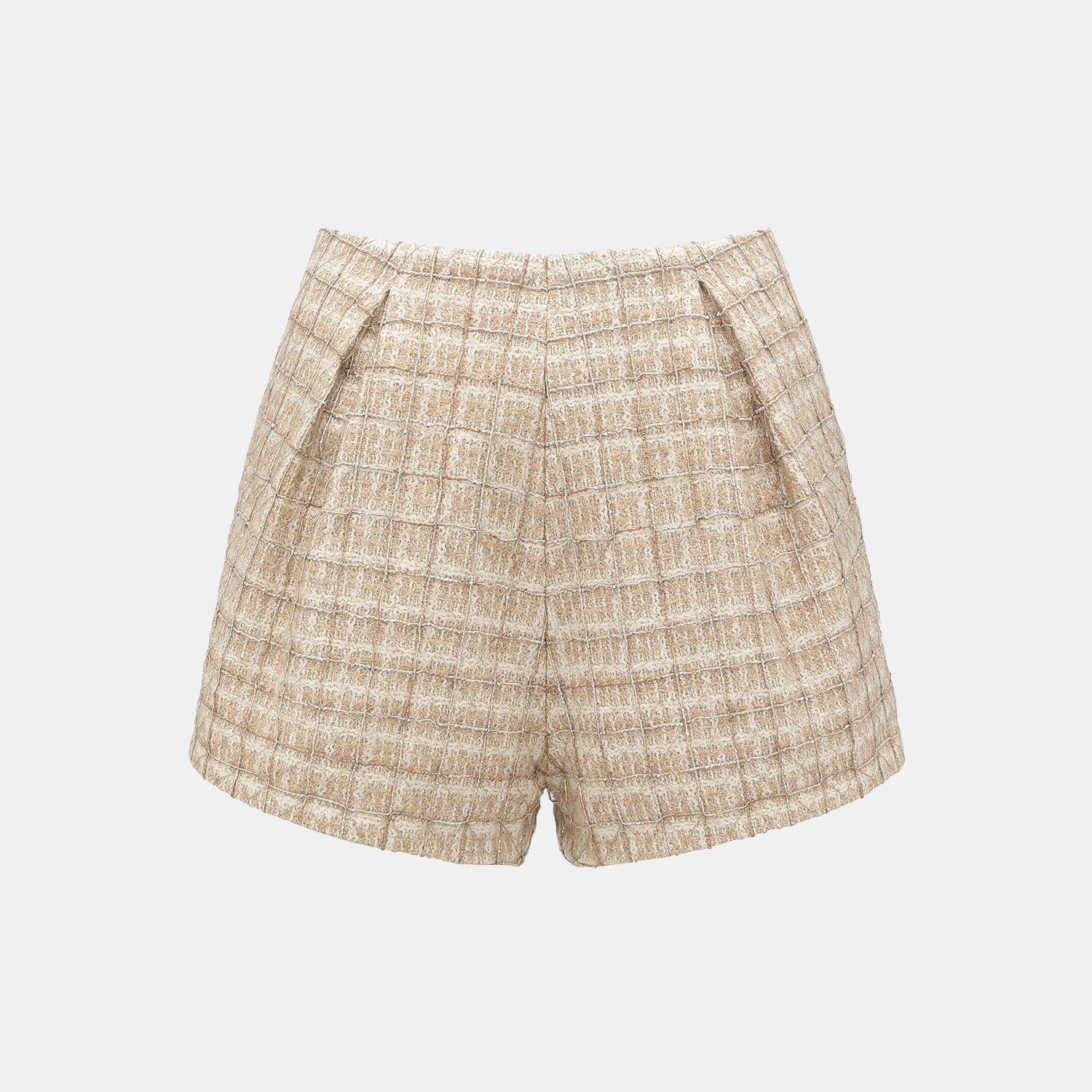 "Chelsea Citywalk.”法國輕紗縷金工藝花呢短褲—Maison Royale映金浮影