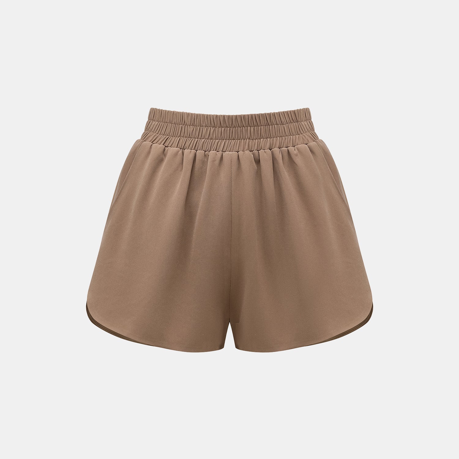 “Easy-go Chic” 肌理醋酸西裝罩衫/短褲套裝—Mocca