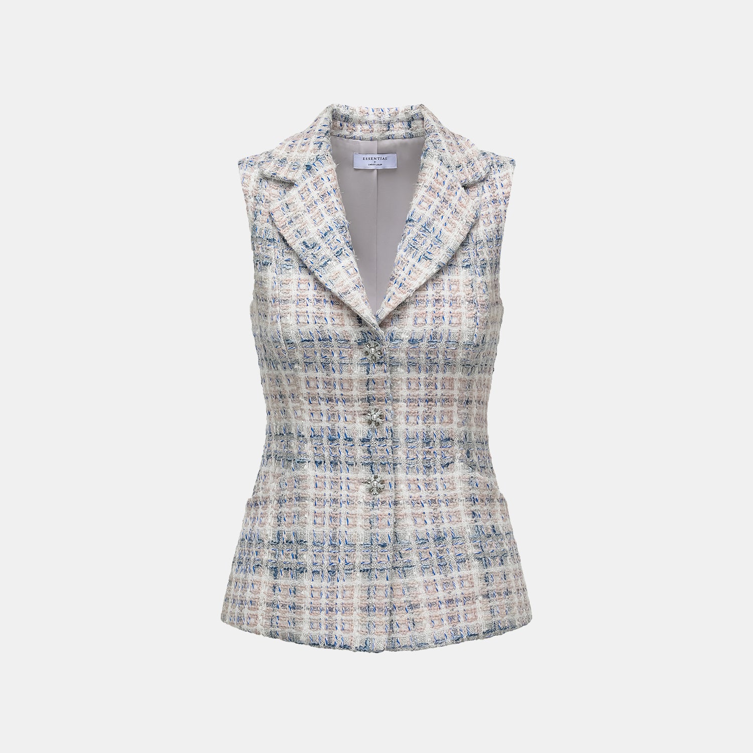 "Westminster Weekdays" 輕薄花呢馬甲背心—Blueberry Biscuit