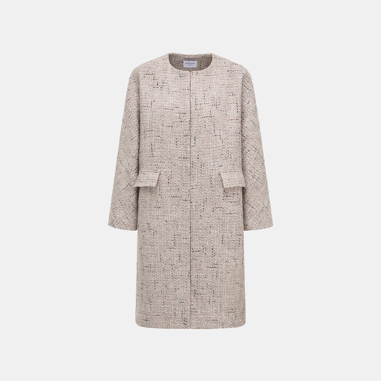 “Chelsea tea time.” 羊毛花呢蛹型大衣—Antique Mirage