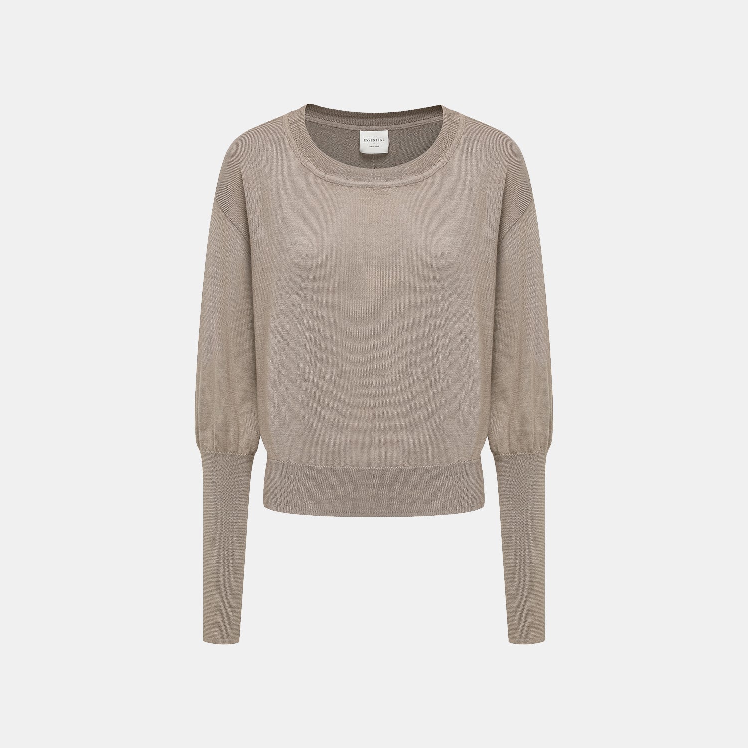 “Winter Diary” Silk Cashmere 針織蝙蝠袖針織上衣—咖