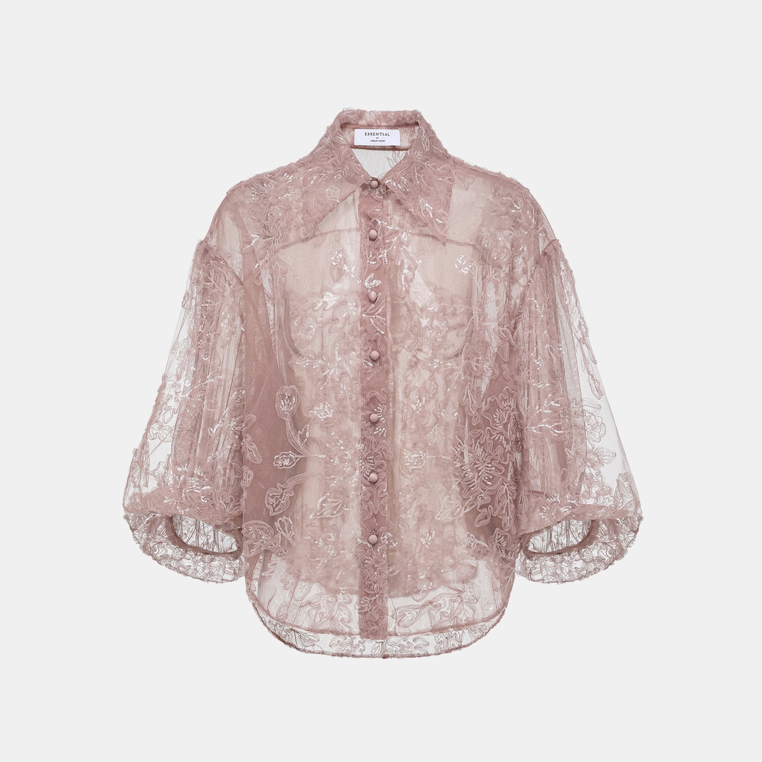 “Gallery Hours ” 立體刺綉工藝蕾絲襯衫
