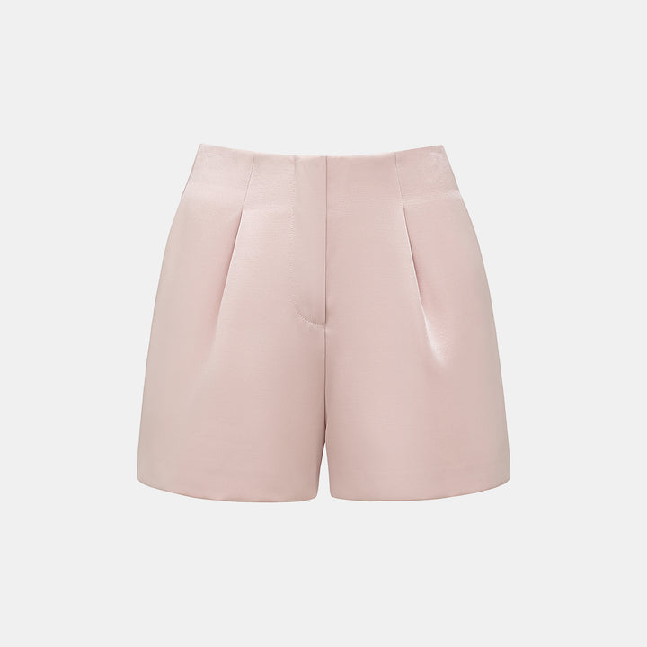 "Weekend at Monaco." 重磅緞面短褲 — Pink