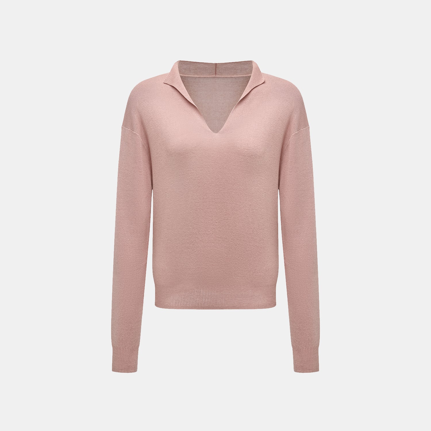 “Spring diary.” Silk Cashmere真絲喀什米爾V領上衣—Dusk