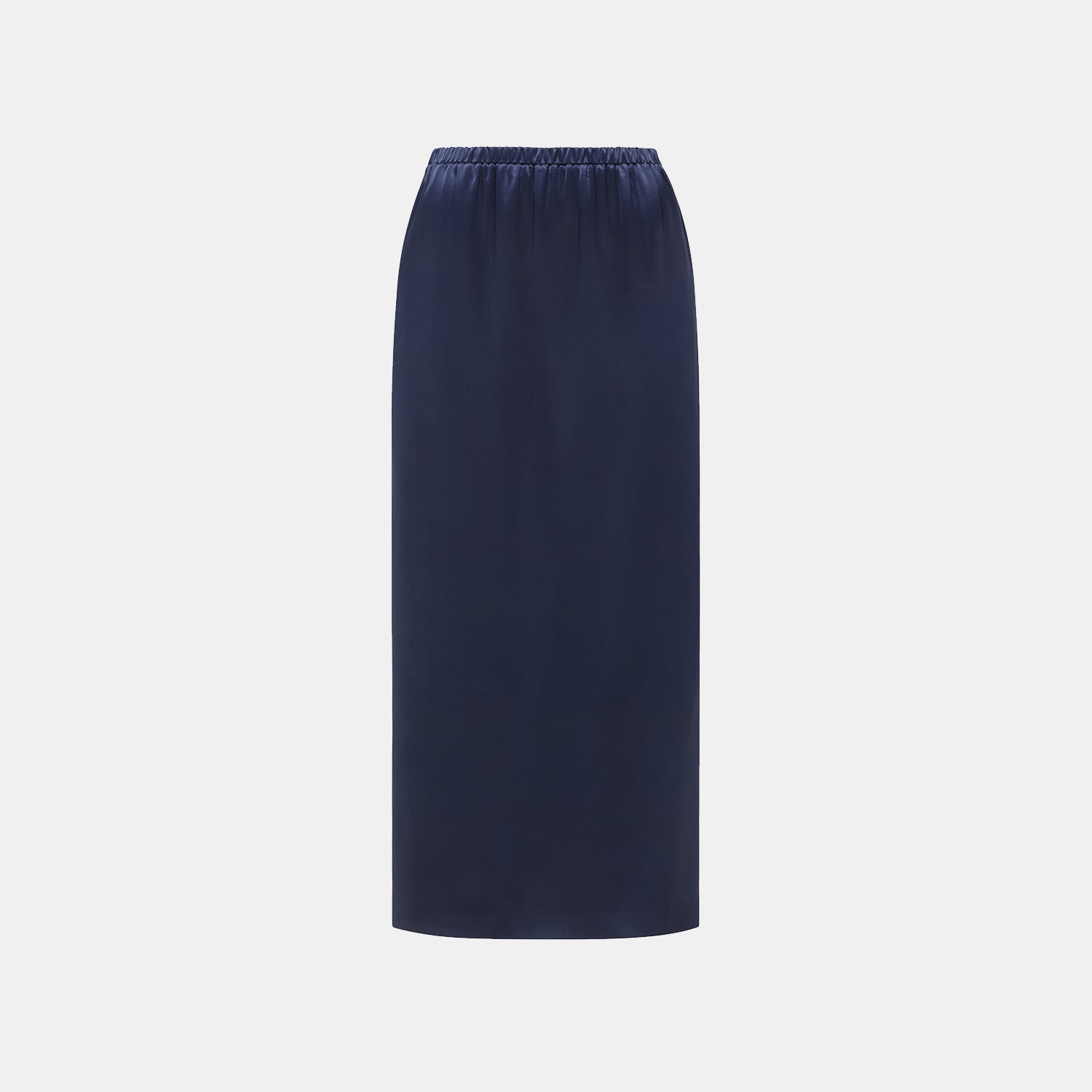 “Easy Go Chic.” 緞面醋酸休閒套裝—藍