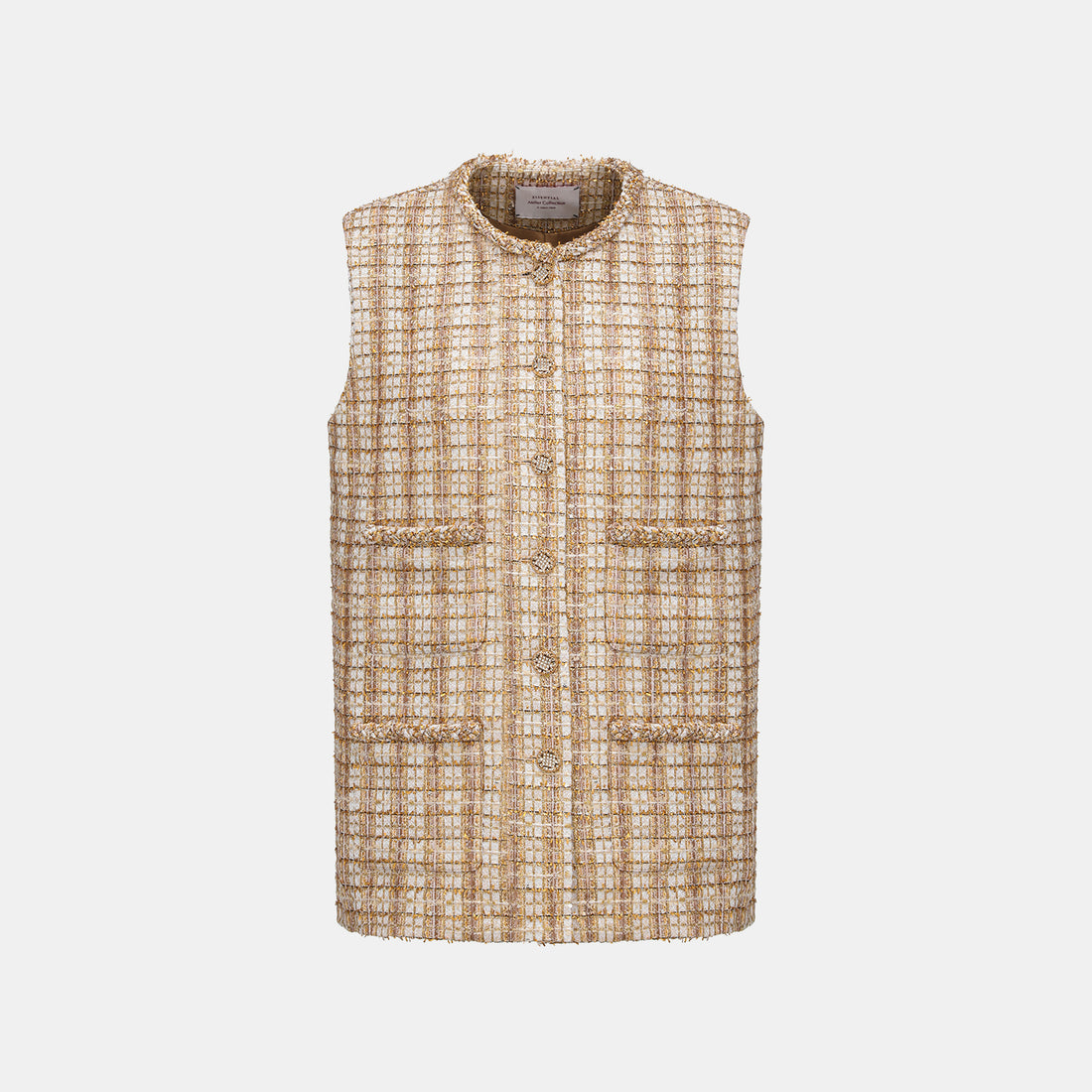 "Sloane Ave." 法國頂級縷金工藝蕾絲花呢馬甲背心—Versailles Chanson凡爾賽香頌