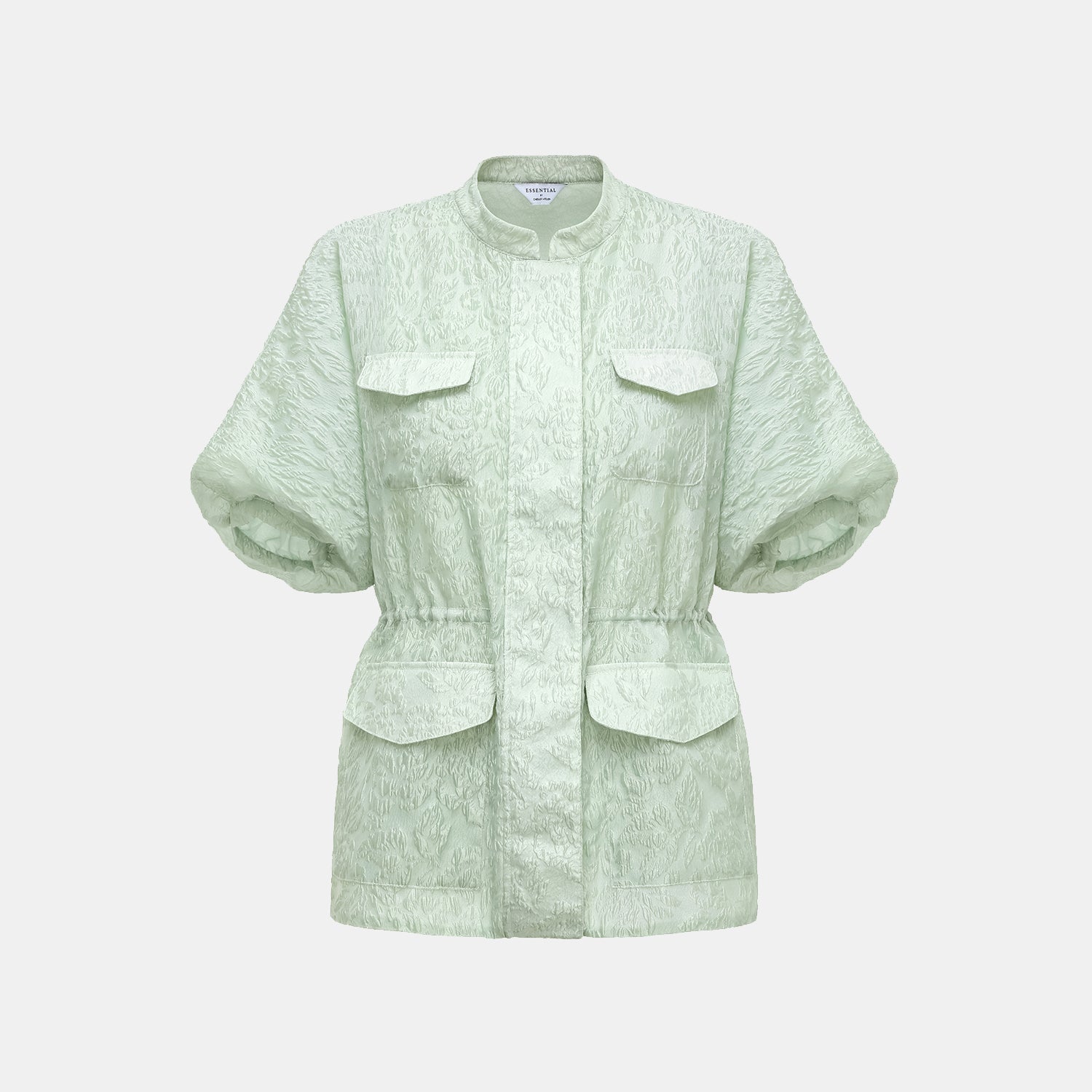 "Weekend at Monaco." 立體提花狩獵外套—Pepper Mint