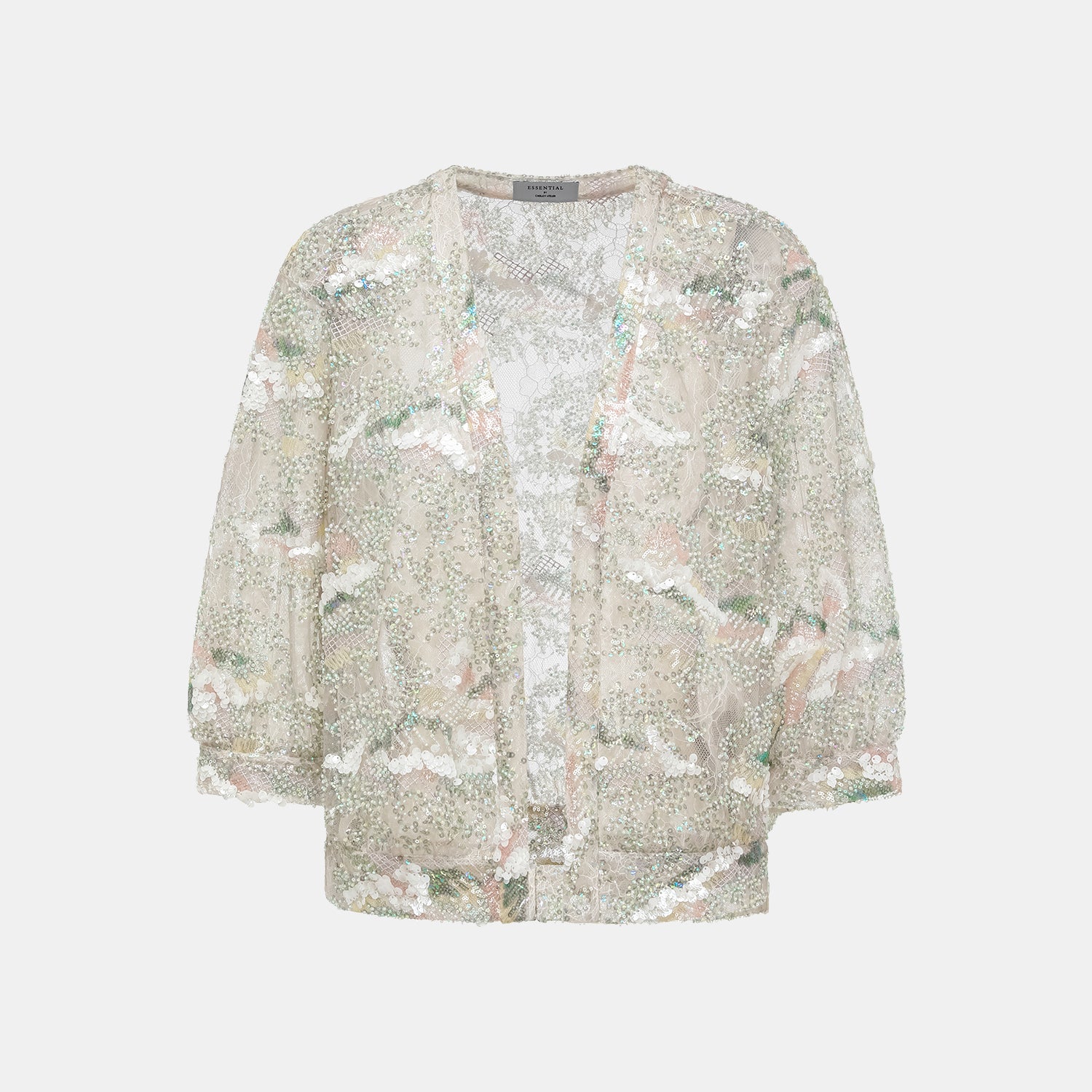 "Imperial Gala." 奢華蕾絲珠繡輕國風小開衫—疏影輕煙