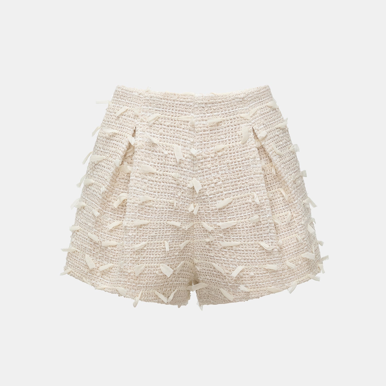 “春意” 輕薄花呢短褲—茶白聽風