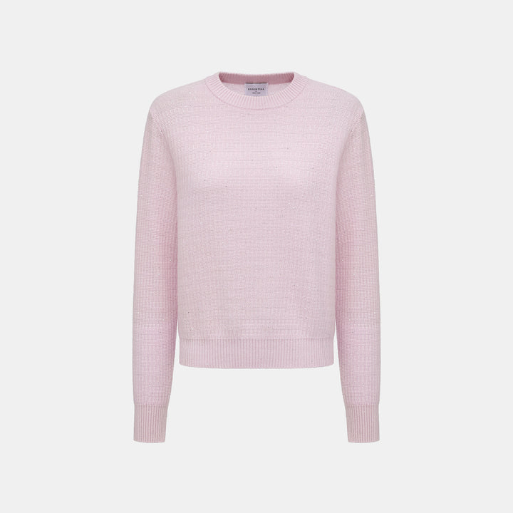 “Autumn Diary” 100% Cashmere極細絨柔星點針織上衣—Lilac Dawn紫丁曙夢