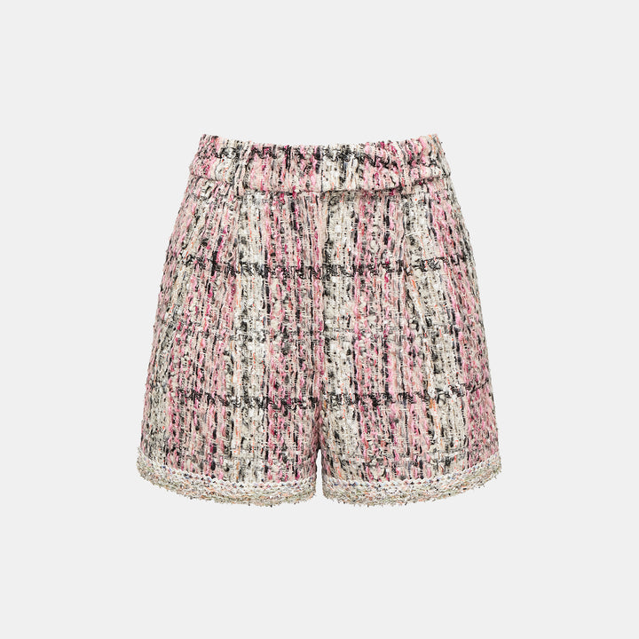 “Brunch at Ritz” Tweed Shorts—Ispahan 