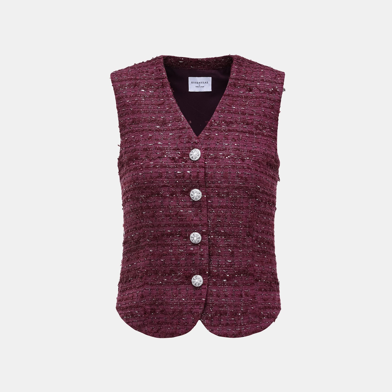 “Westminister Weekdays” 輕薄花呢綁帶西裝馬甲背心- Romance