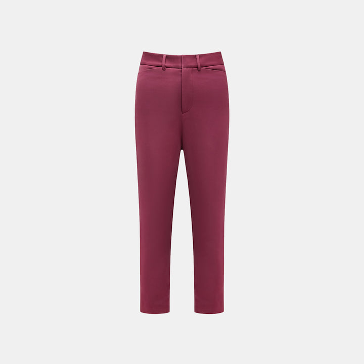"Easy-go Chic" Heavy Acetate Cropped Pants - Velvet Purple 