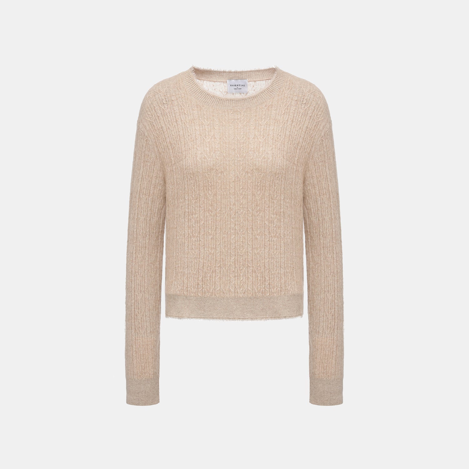 “Autumn Diary” 100% Cashmere羽絮葉脈紋銀織針織上衣—Pine Ridge松岫