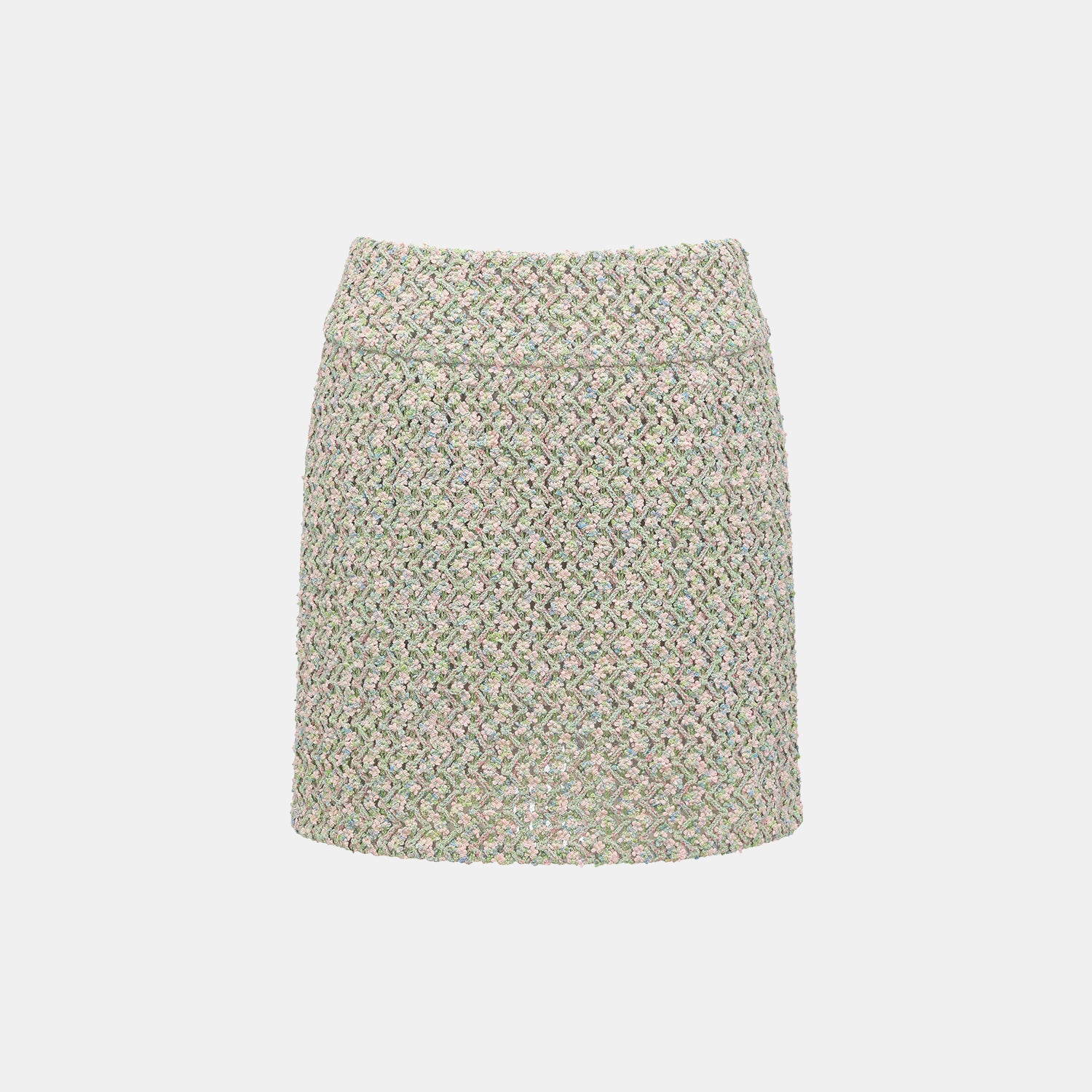 “Sloane Ave."法國高級訂製蕾絲勾織花呢褲裙 —Dewdrop Bloom莫內睡蓮・晨露