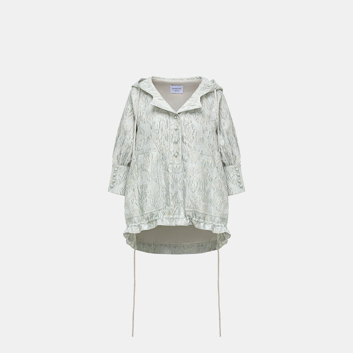 “春遊” 提花連帽拉繩上衣—Moonlit