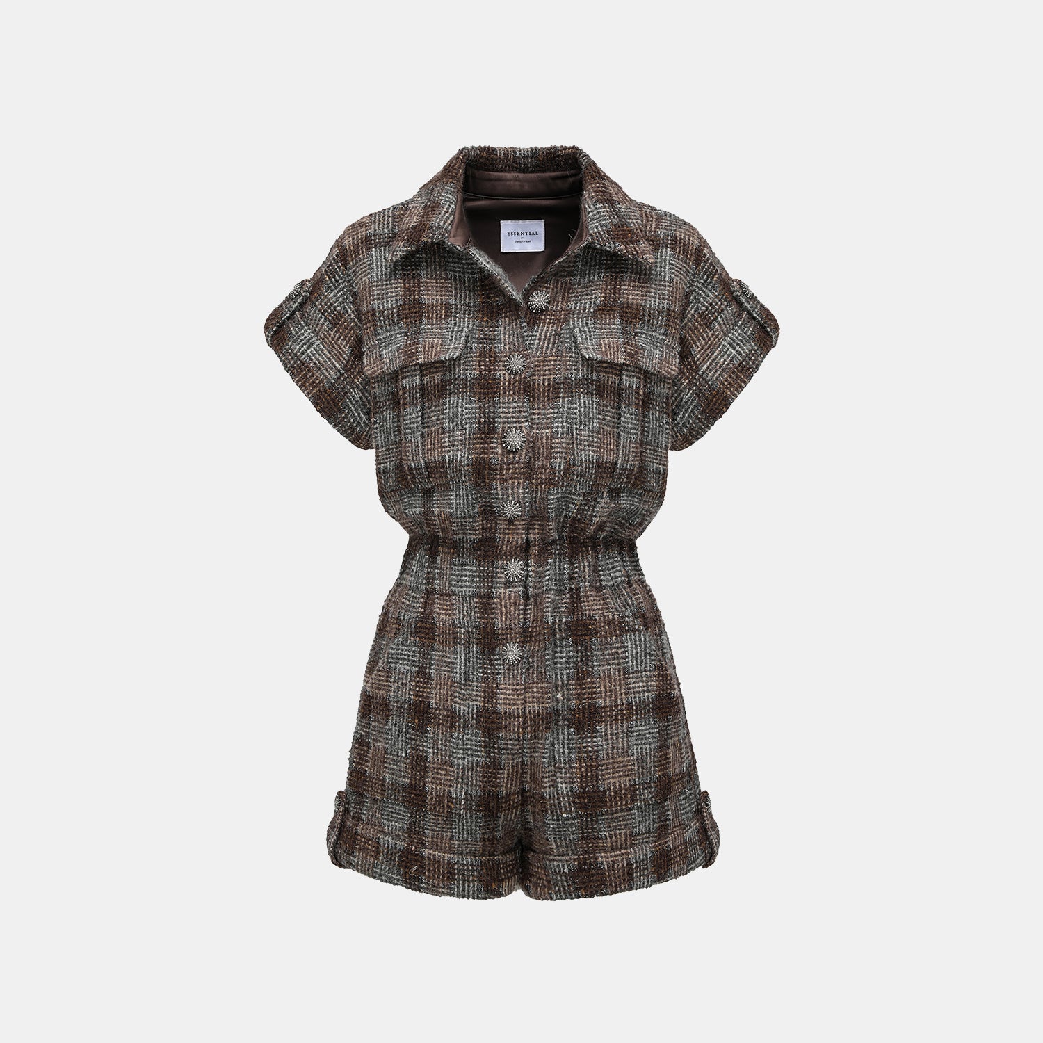 “Weekend At Monaco."絨織格紋細霜織點花呢連身褲—Midnight Montmartre午夜蒙馬特